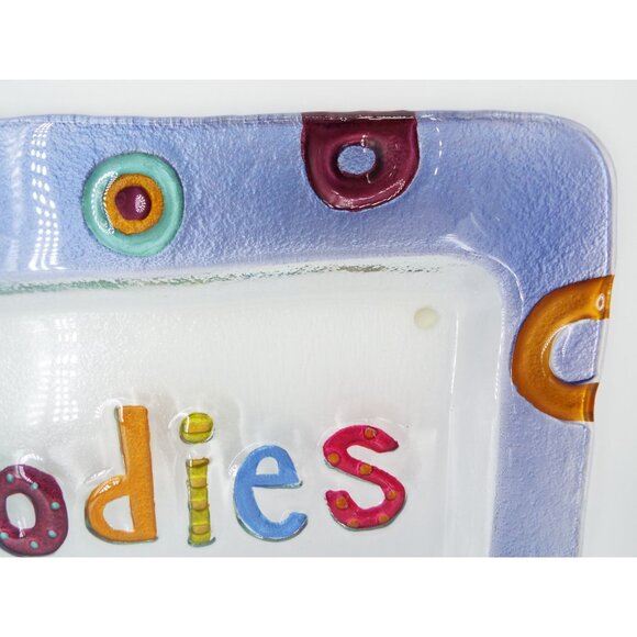 Lori Siebert by Silvestri Goodies Art Glass Serving Platter Tray - Picture 6 of 12